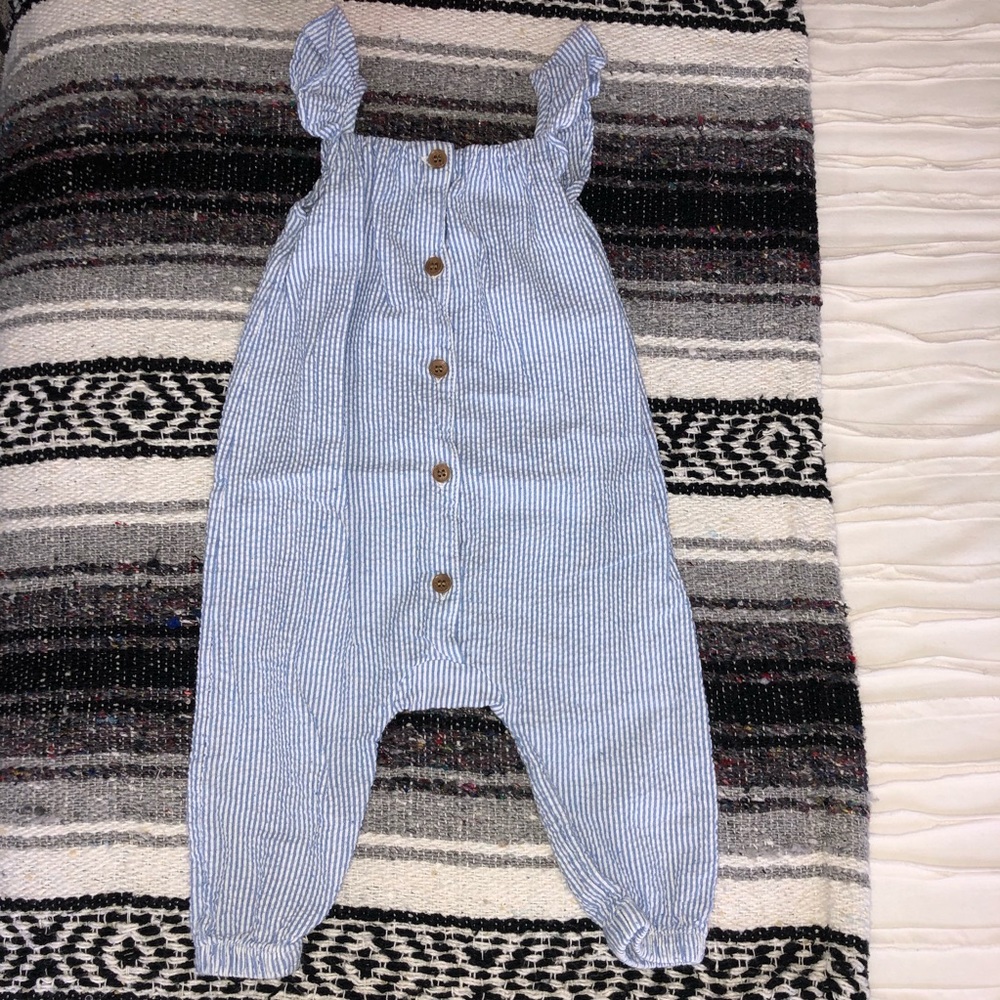 H&M Blue Seersucker Jumper